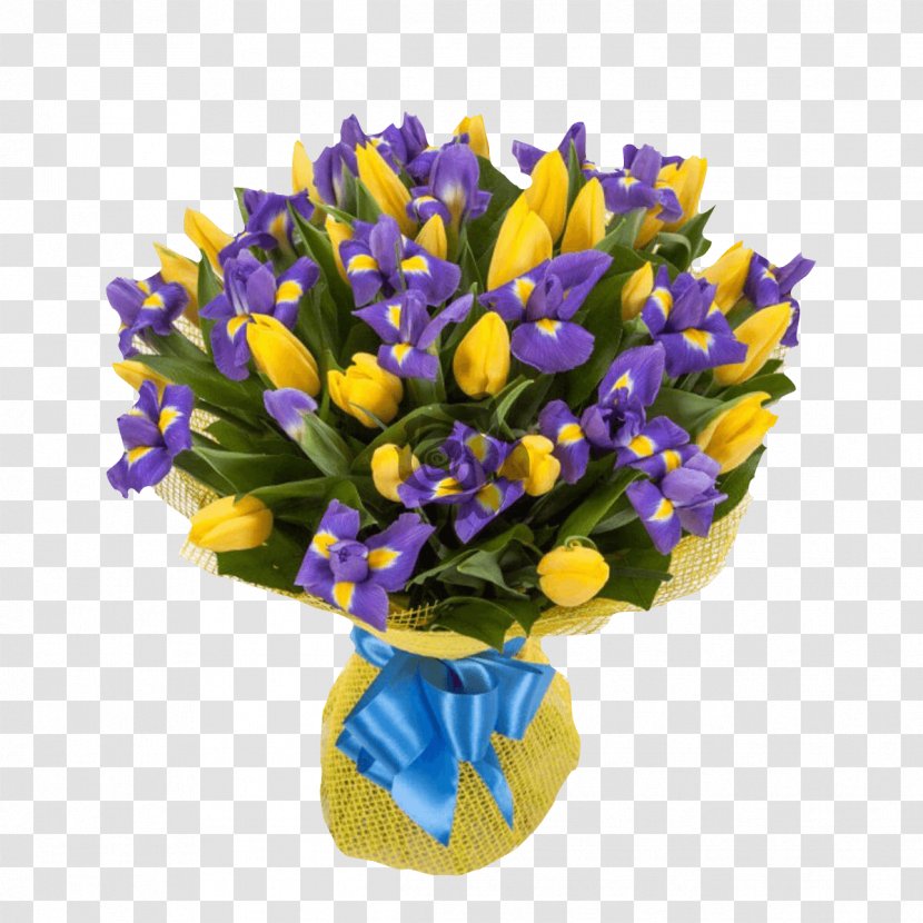 Tulip Flower Bouquet Yellow Irises Transparent PNG