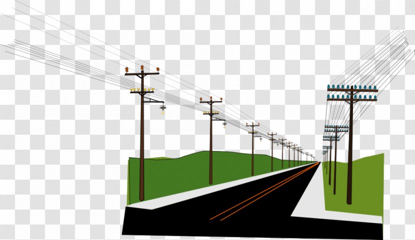 Public Utility Engineering Overhead Power Line Energy - Structure - Open Road Transparent PNG