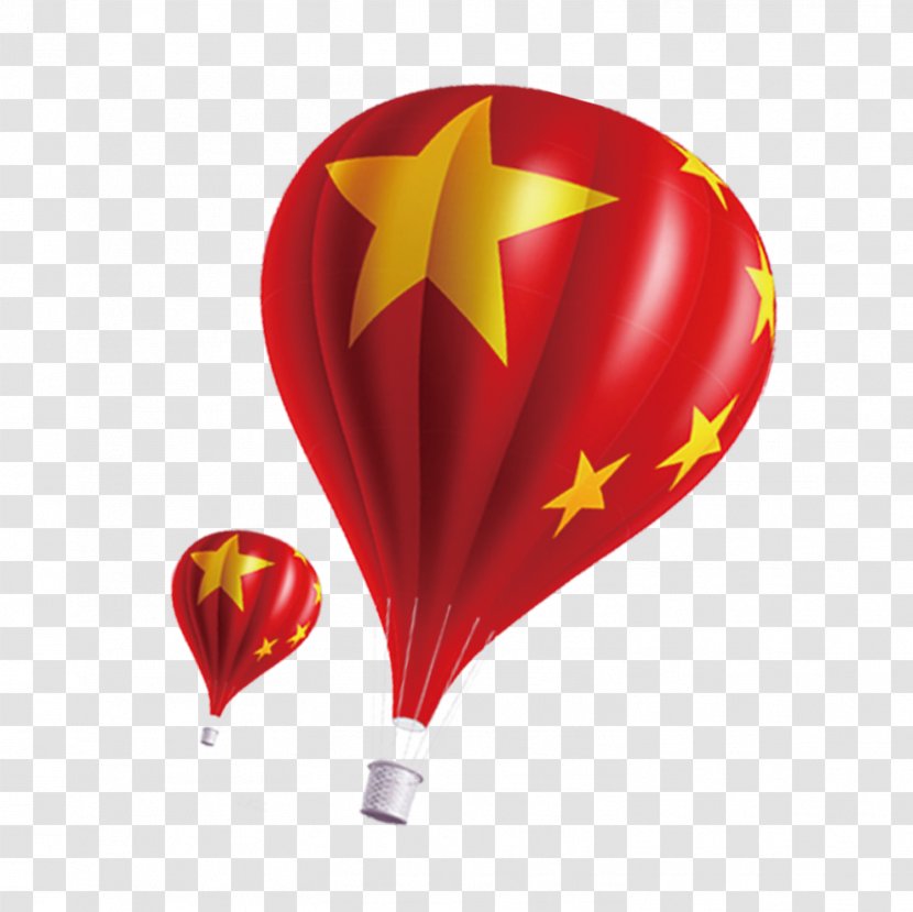 19th National Congress Of The Communist Party China Flag - Chinese Hot Air Balloon Transparent PNG