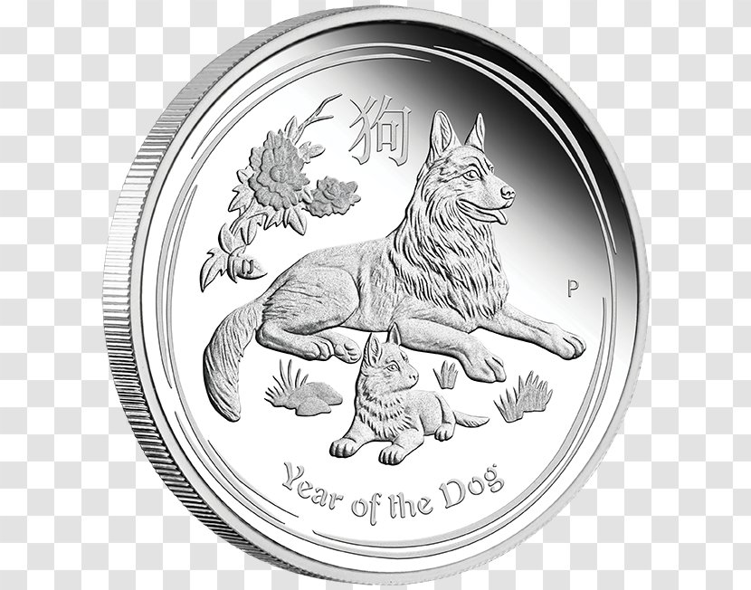 Perth Mint Silver Coin Bullion Proof Coinage - 2018 New Year Transparent PNG