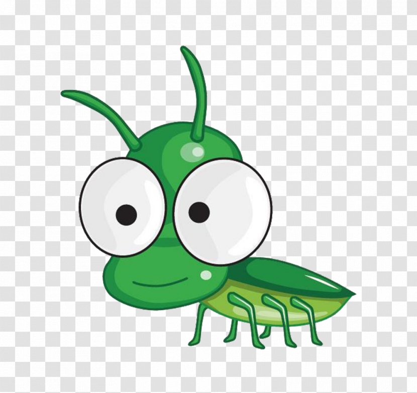 Insect Mosquito Cuteness Cartoon - Grass Transparent PNG