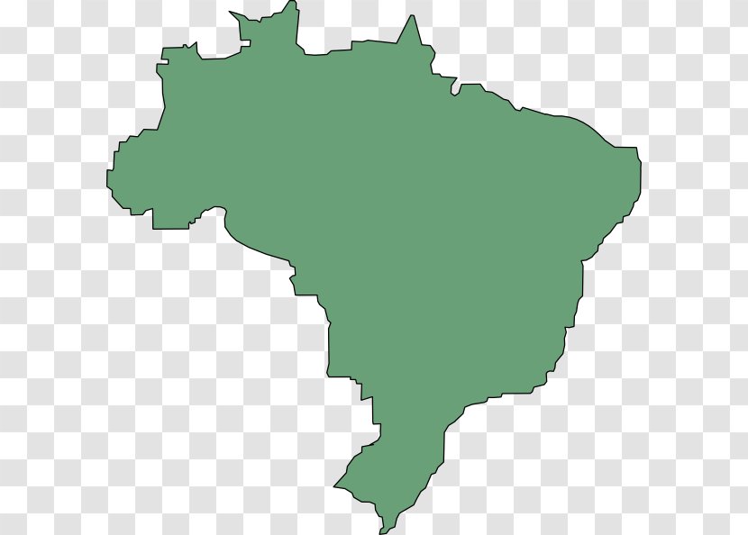 Brazil Vector Map Clip Art - Cliparts Transparent PNG