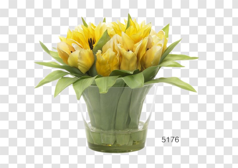 Floral Design Flower Bouquet Glass Artificial - Plant - Yellow Lily Decoration Software Installed Transparent PNG