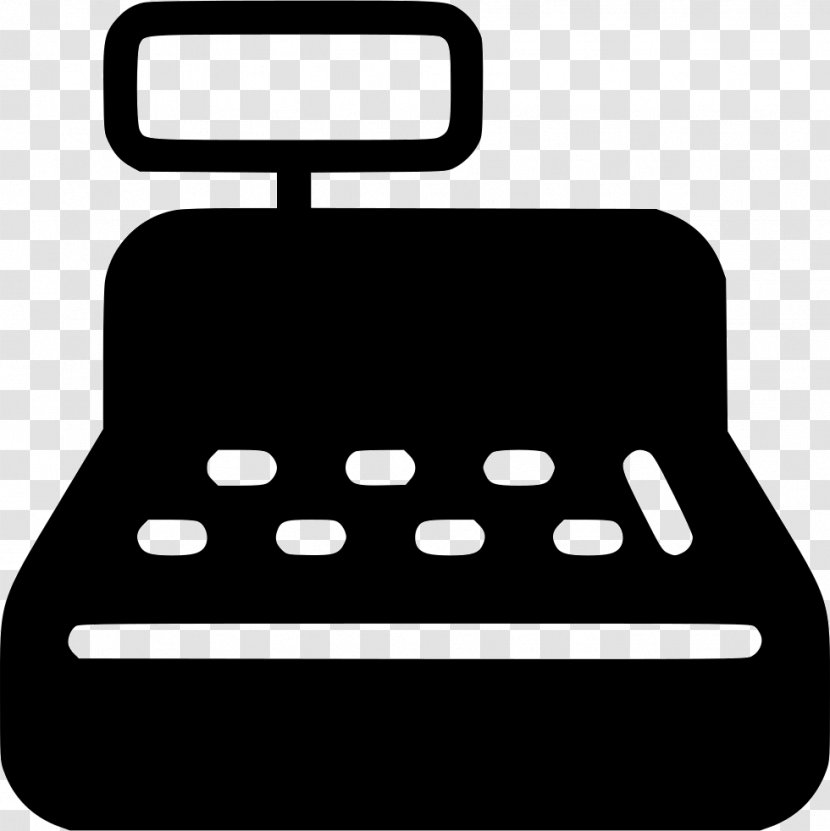 Cashier Cash Register Clip Art - Black And White - CASHIER Transparent PNG