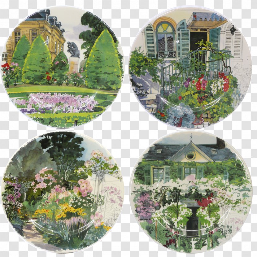 Giverny Gien Paris Plate Monet's Garden - Claude Monet Transparent PNG
