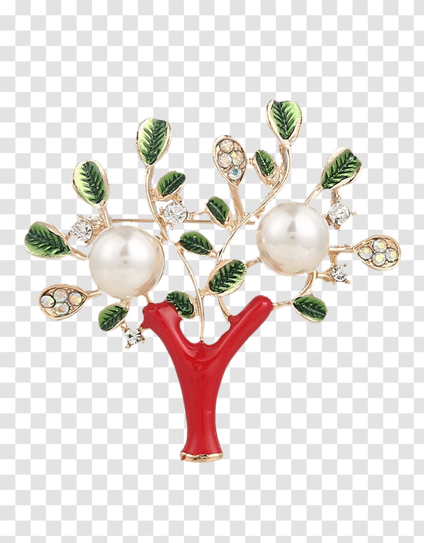 Brooch Earring Robe Imitation Gemstones & Rhinestones Tree Of Life - Body Jewelry Transparent PNG