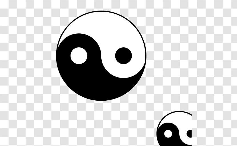 Yin And Yang Black White Cairo - Facial Expression Transparent PNG
