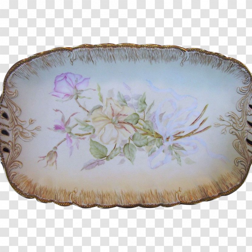 Tray Rectangle Porcelain - Platter - Hand Painted Ice Cream Transparent PNG