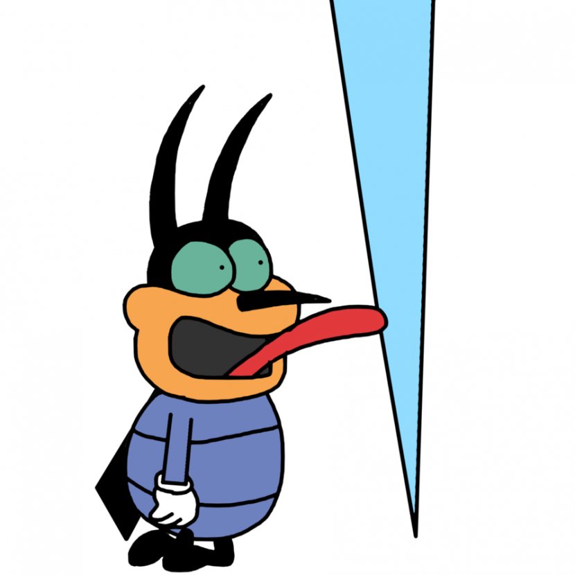 Oggy Cockroach Cartoon Drawing - Tongue Transparent PNG
