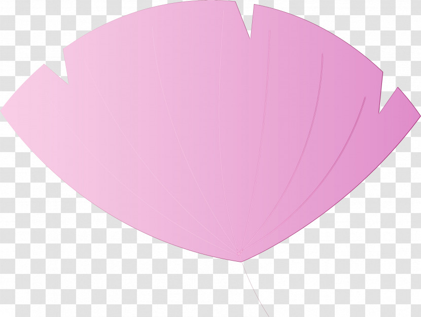 Leaf Pink M Angle Heart M-095 Transparent PNG