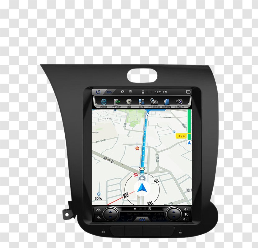 Citroën C4 Picasso Mobile Device Taobao Navigation Head Unit - From Ya Anzhuo Vertical Big-screen Transparent PNG
