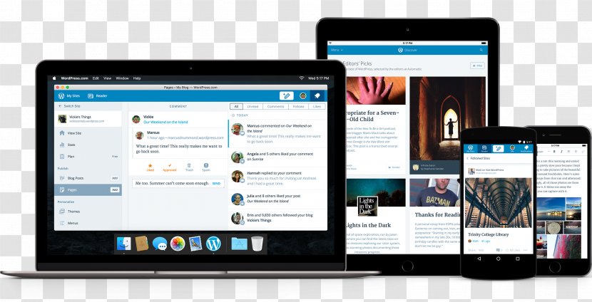 WordPress.com Mobile App Content Management System Automattic - Wordpresscom - WordPress Transparent PNG