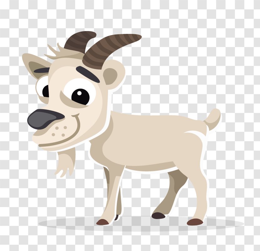 Boer Goat Clip Art - Livestock - Brown Horns Transparent PNG