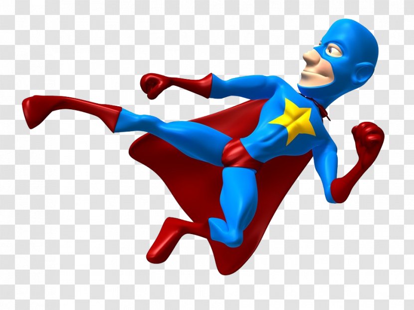 Superman Superhero Royalty-free Clip Art - Tree - In Acrobatic Kicking Transparent PNG