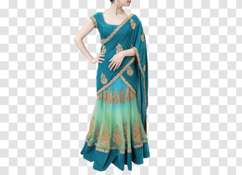 Lehenga-style Saree Sari Blouse Skirt - Zardozi - Dress Transparent PNG