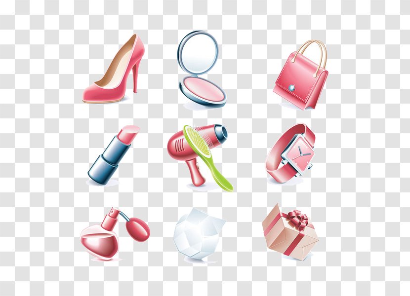 Cosmetics Euclidean Vector Icon - Women Dress Up Items Transparent PNG