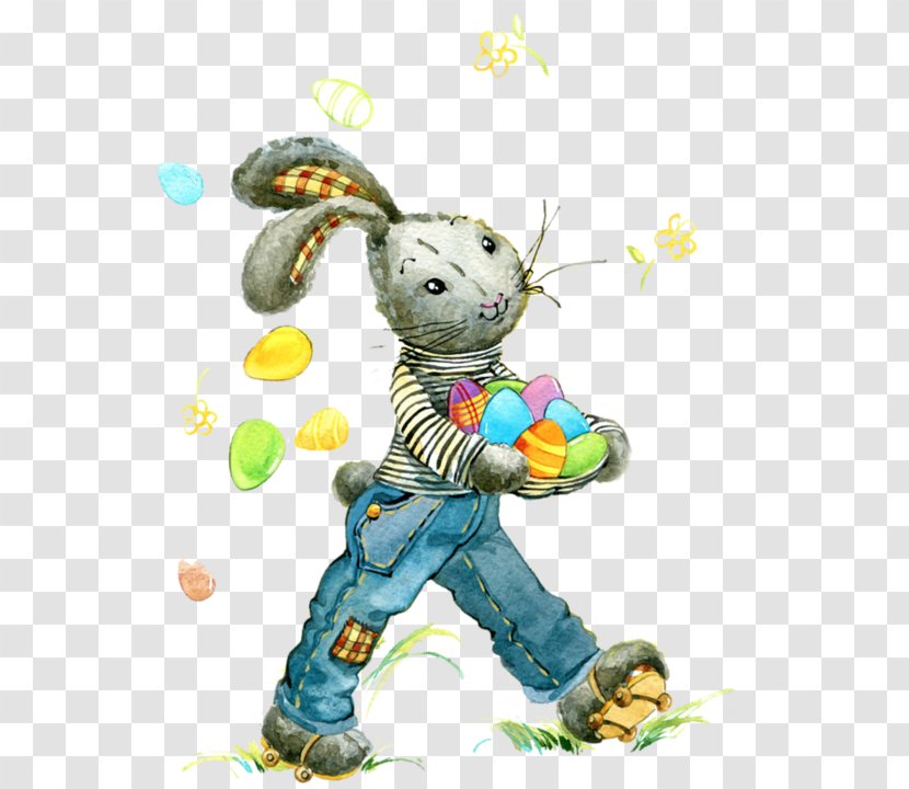 Easter Bunny Egg Holiday Rabbit - Stuffed Toy Transparent PNG