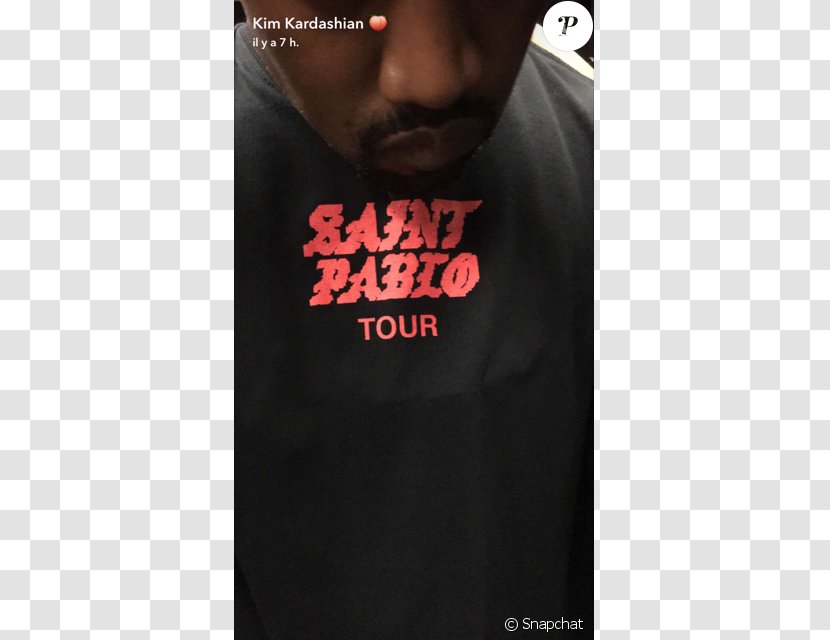 Saint Pablo Tour Celebrity Adidas Yeezy T-shirt Snapchat - Sofia Richie - Kanye West Transparent PNG