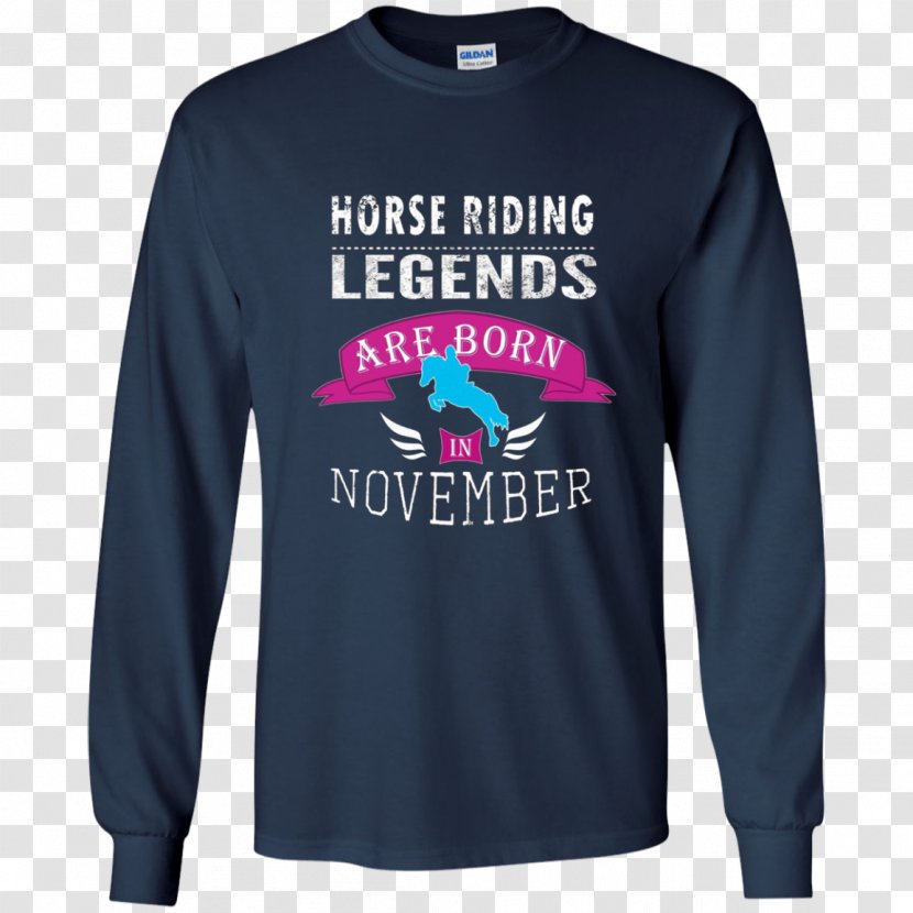 T-shirt Hoodie Sleeve Top - Sweatshirt - Legends Are Born In November Transparent PNG