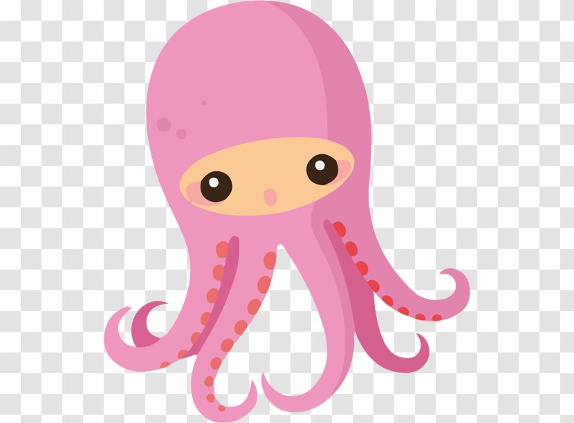 Octopus Clip Art Illustration Cephalopod Child - Cartoon - Little Fishes Transparent PNG