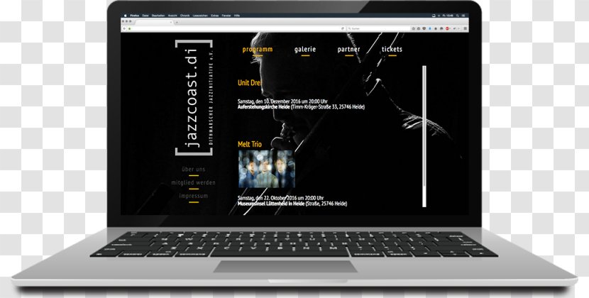 Netbook Product Design Brand - Jazz Event Transparent PNG