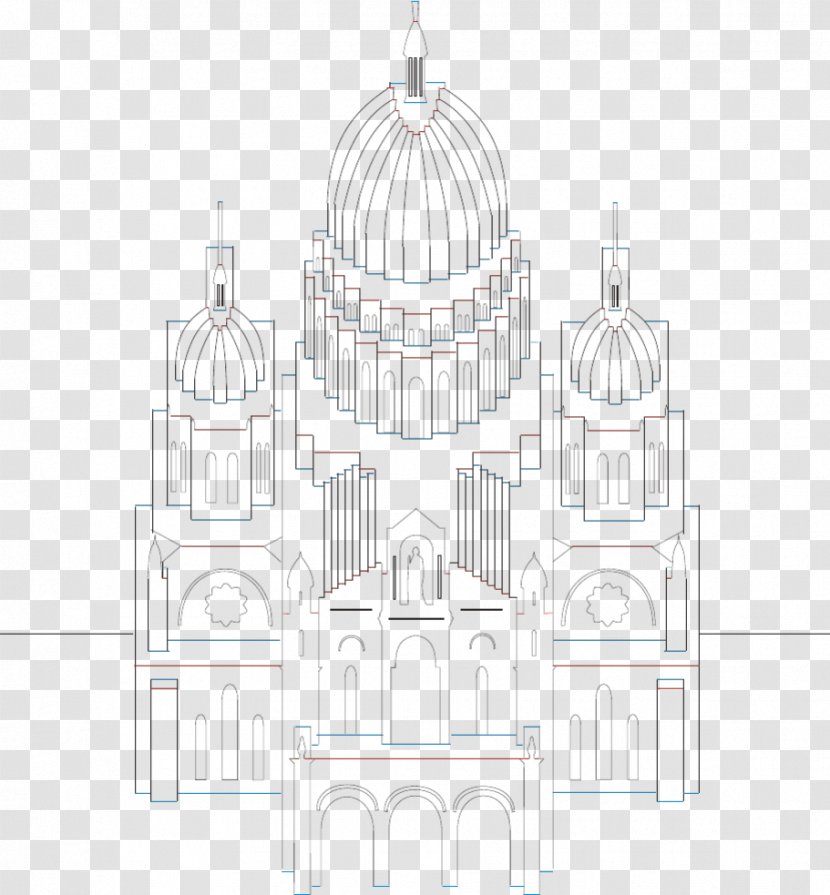Middle Ages Place Of Worship Medieval Architecture White Facade - Symmetry - Line Transparent PNG