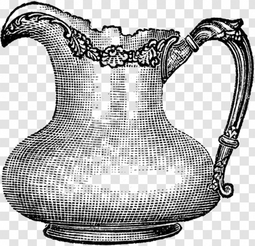 Pitcher Drawing Clip Art - Monochrome - Serveware Transparent PNG