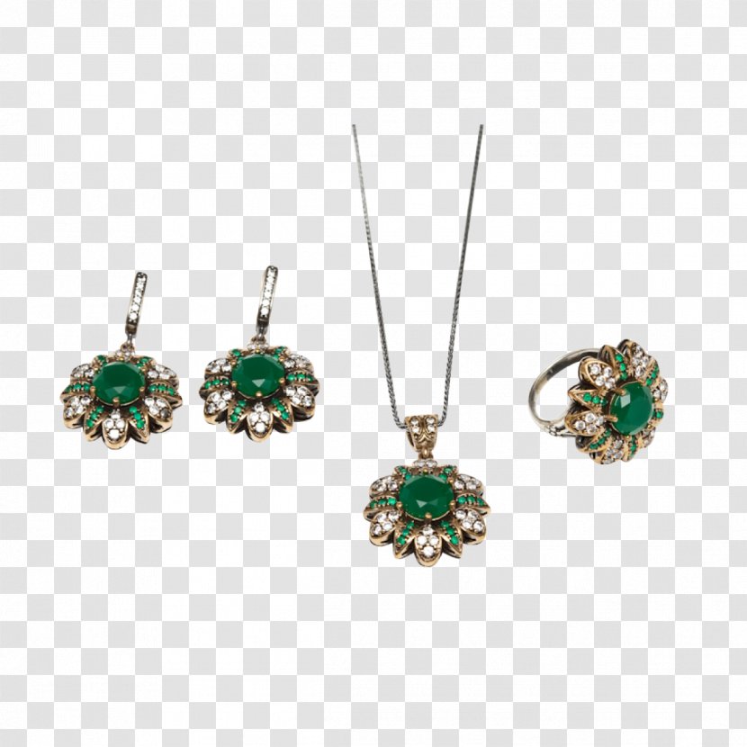 Emerald Earring Necklace Jewellery Transparent PNG