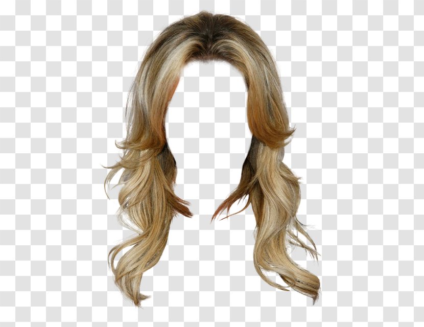 Dress Wig Long Hair Clothing - Western Style Golden Free To Pull The Material Transparent PNG