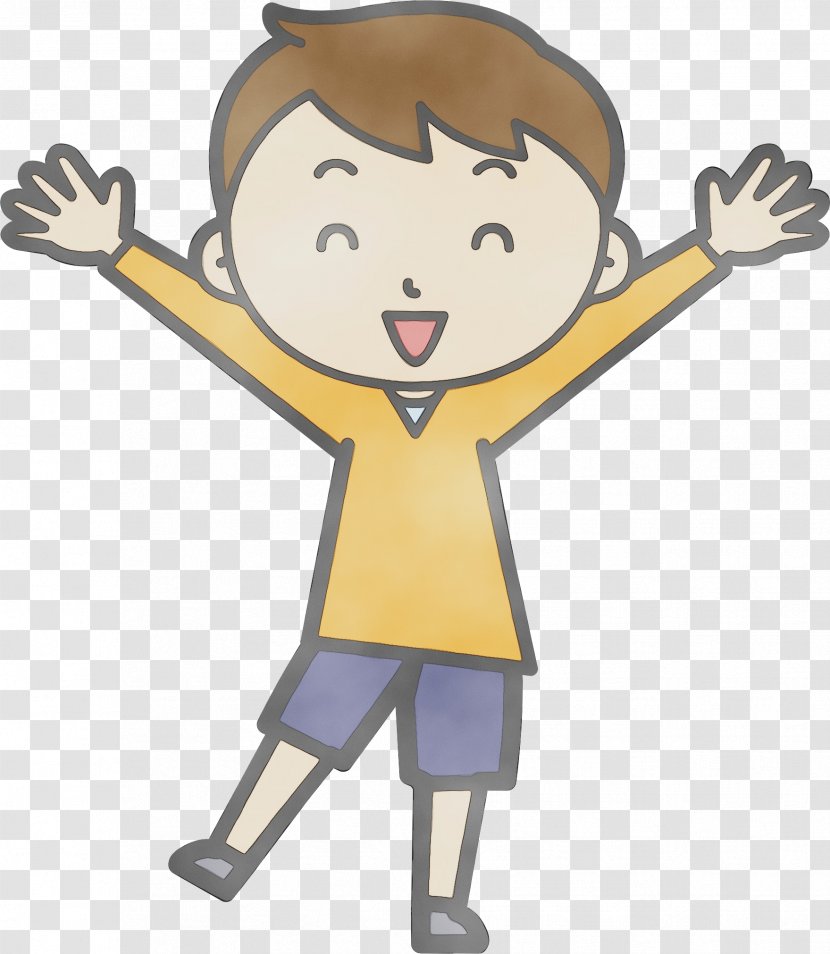 Cartoon Clip Art Finger Gesture Thumb - Pleased Transparent PNG