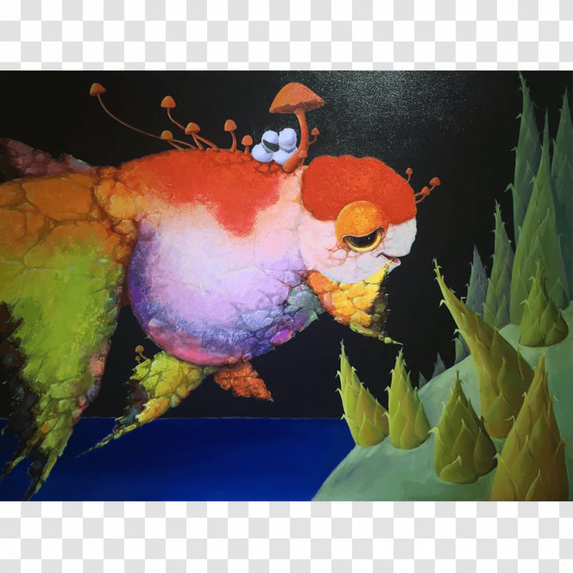 Macaw Modern Art Acrylic Paint Still Life - Childhood Memories Transparent PNG