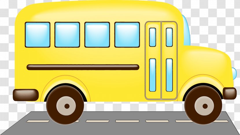 School Bus Cartoon - Model Car Yellow Transparent PNG