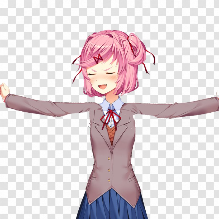 Doki Literature Club! Team Salvato Image Game - Cartoon - T Pose Transparent PNG