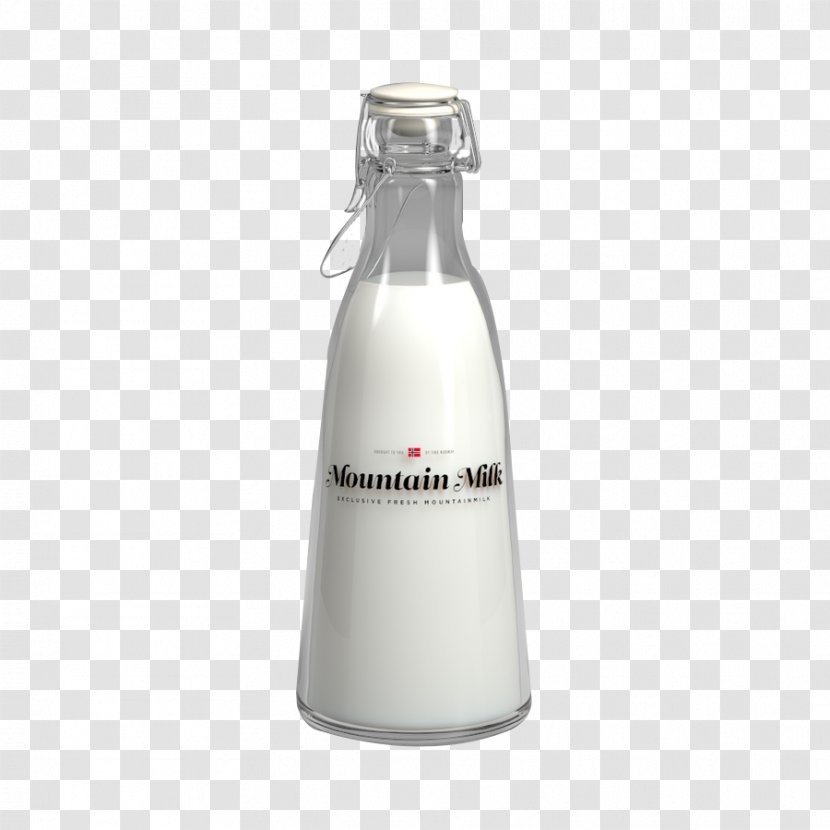 Milk Drink Nutrition - Glass Bottle - MOUntain Material Transparent PNG