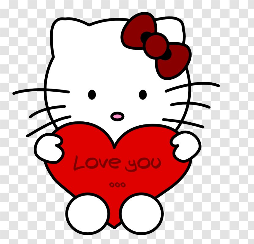 Hello Kitty Love Photography Clip Art - Cartoon - Cat Transparent PNG