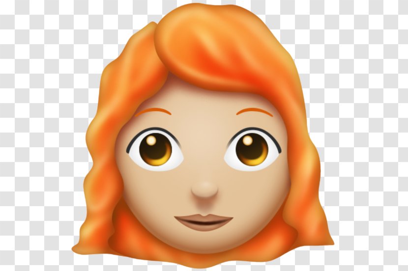World Emoji Day Red Hair IPhone Unicode - Forehead - Simple Technology Transparent PNG