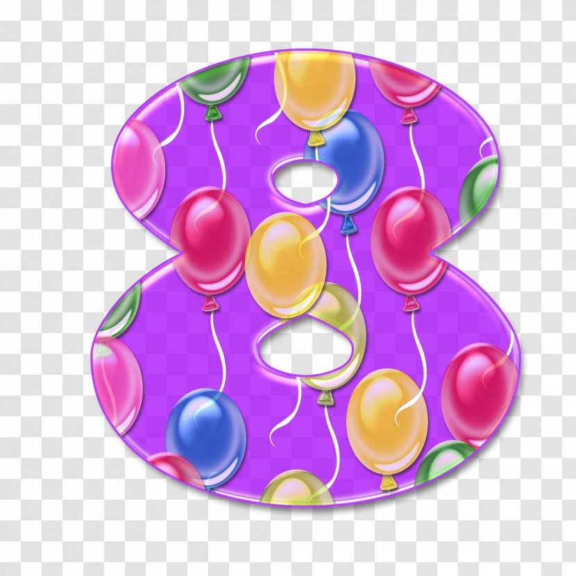 Birthday Number Numerical Digit Drawing - 8 Transparent PNG