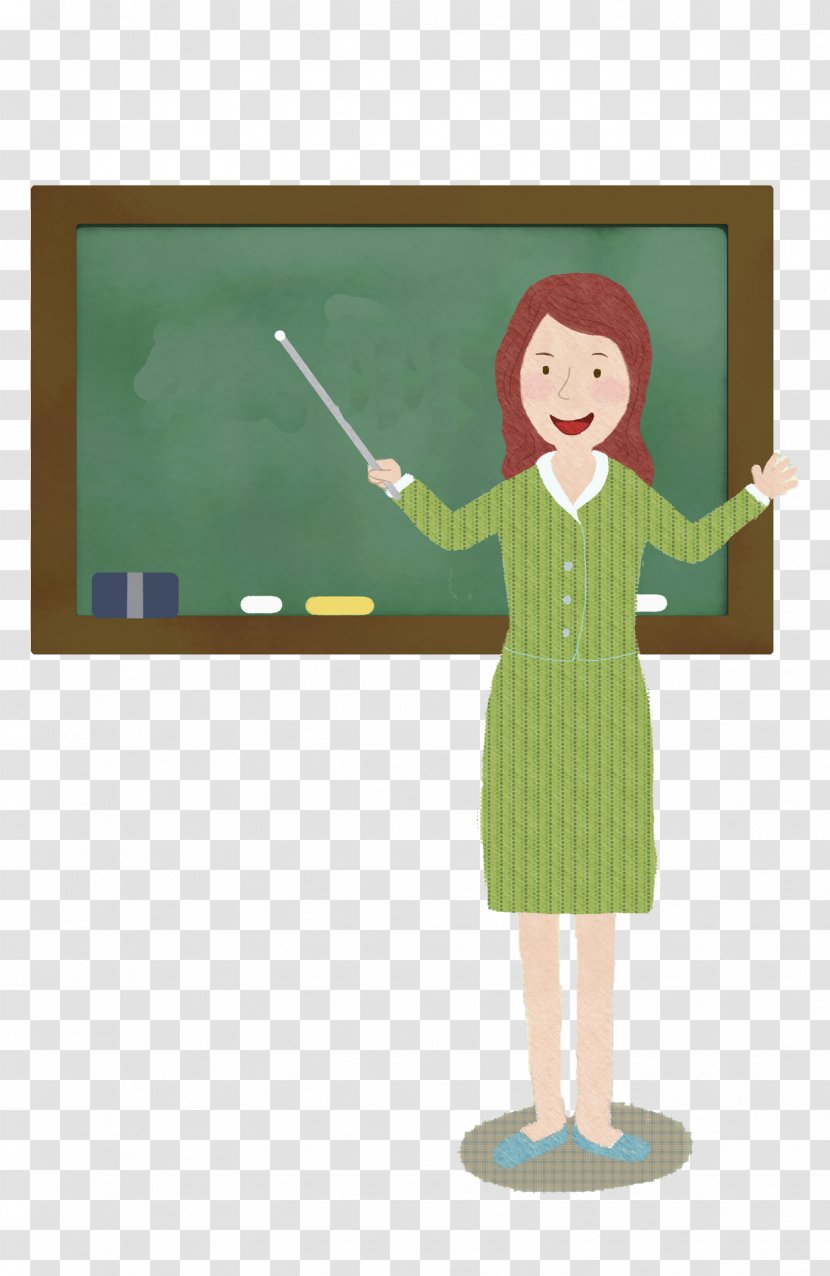 Teacher Blackboard Classroom - Play - Hand-painted Transparent PNG