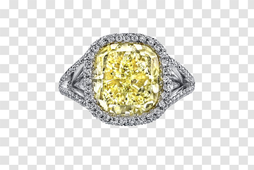 Engagement Ring Gemstone Jewellery - Diamond Cut - Glowing Halo Transparent PNG