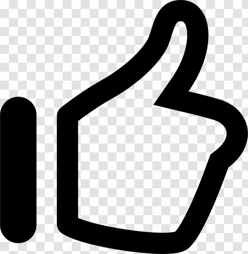 Thumb Signal Gesture Vector Graphics - Black And White - Symbol Transparent PNG