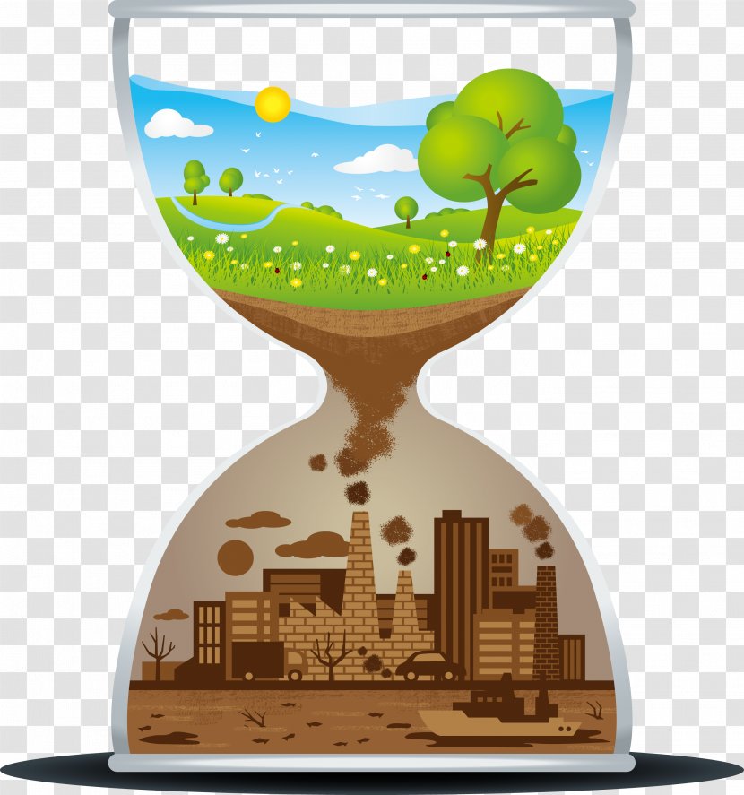 Ecology Pollution - Creative Ecological Hourglass Transparent PNG