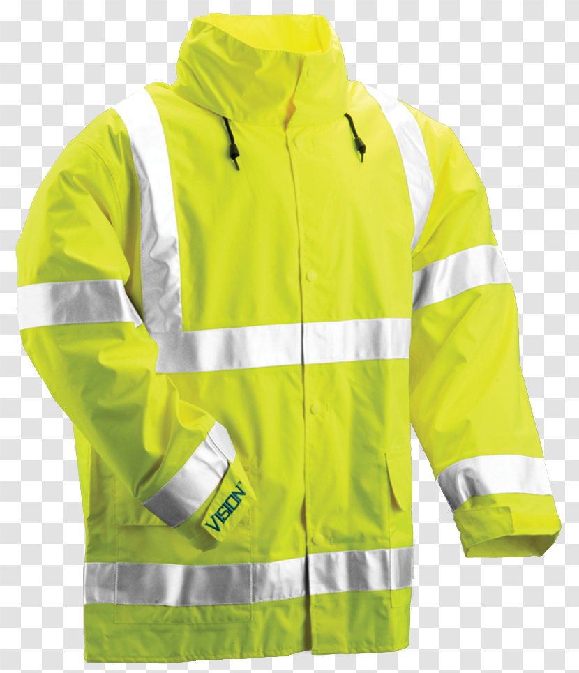 Shell Jacket High-visibility Clothing Raincoat - Coat - Safety Transparent PNG
