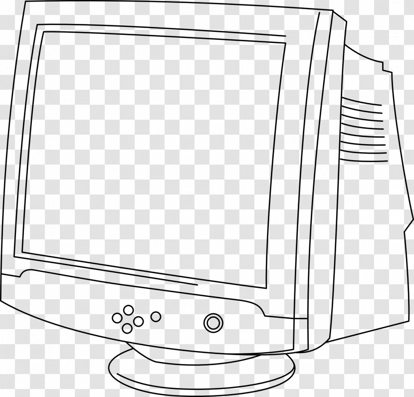 Laptop Computer Monitors Cathode Ray Tube Clip Art - Monochrome Photography - Cartoon Transparent PNG