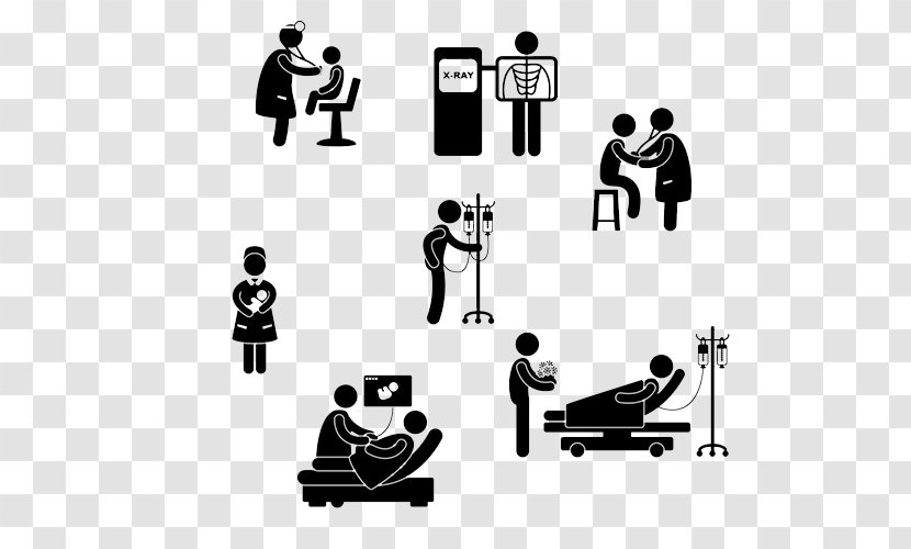 Pictogram Medicine Hospital Physician Clinic - A Busy Silhouette Of Doctor Transparent PNG