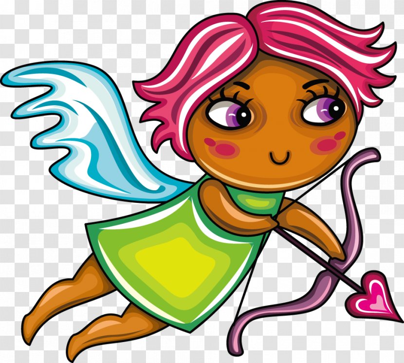 Cupid Child Euclidean Vector - Frame - Hand Painted Cartoon Material Transparent PNG