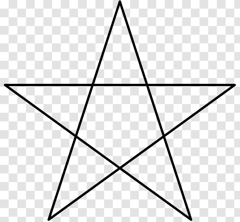 Drawing Five-pointed Star Polygon Sketch - Fivepointed Transparent PNG
