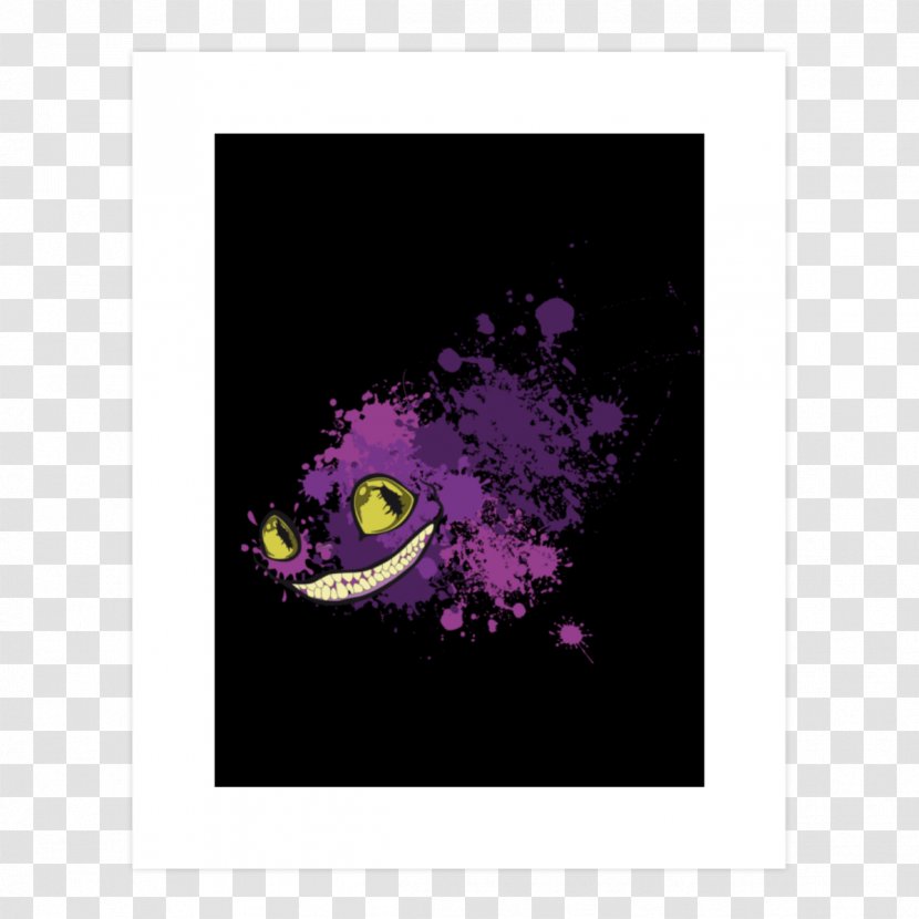Animal - Purple - Cheshire Cat Black And White Transparent PNG