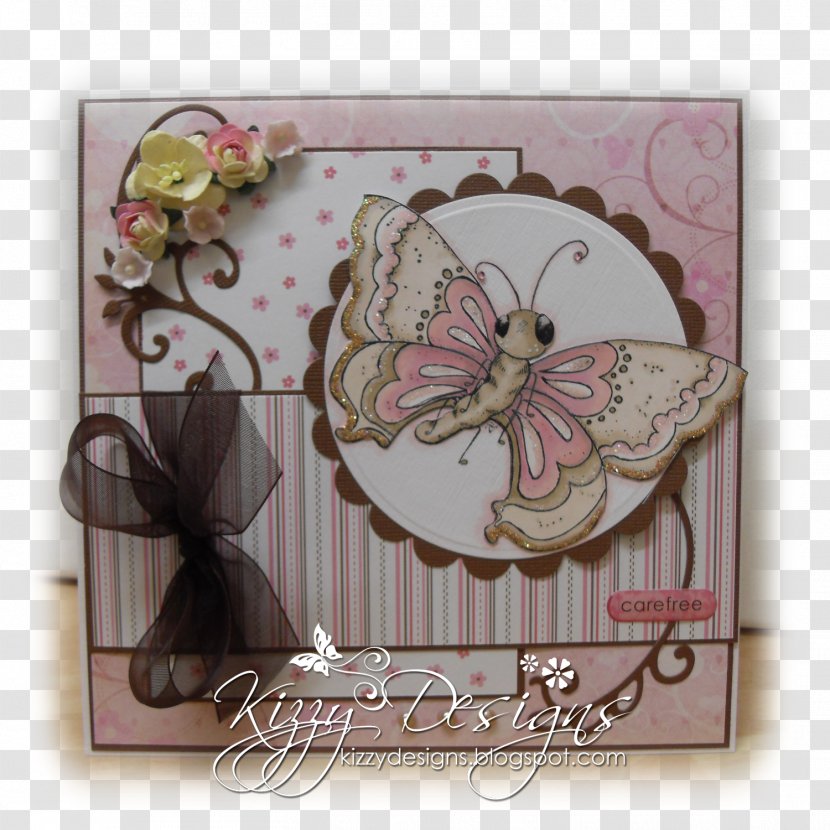 Greeting & Note Cards Pink M - Butterfly Stamp Transparent PNG