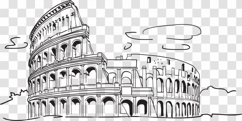 Colosseum Leaning Tower Of Pisa Tourist Attraction Illustration - Gratis Transparent PNG