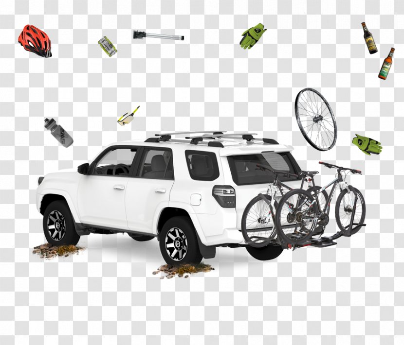 Bicycle Carrier Sport Utility Vehicle Pickup Truck - Trailers - Car Transparent PNG